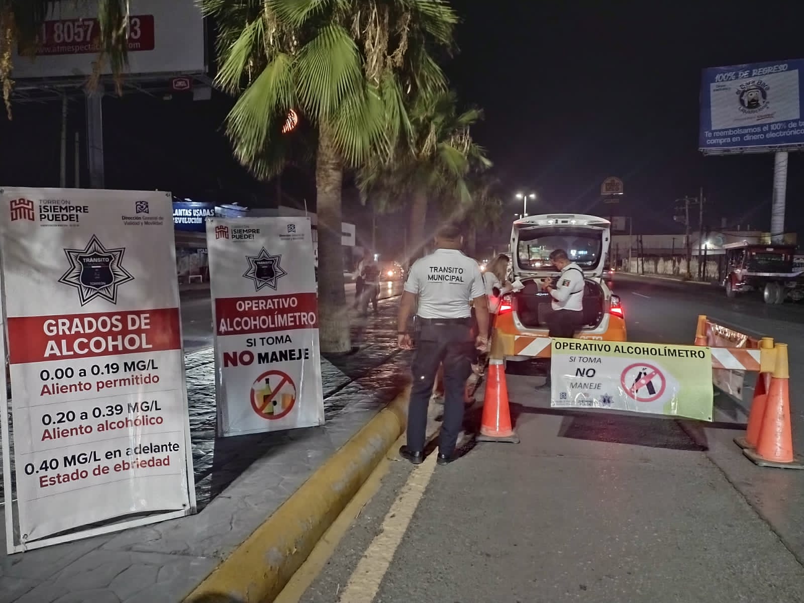 Por Ley Seca, reforzarán alcoholímetro en colindancias con Gómez Palacio durante este fin de semana . Noticias en tiempo real