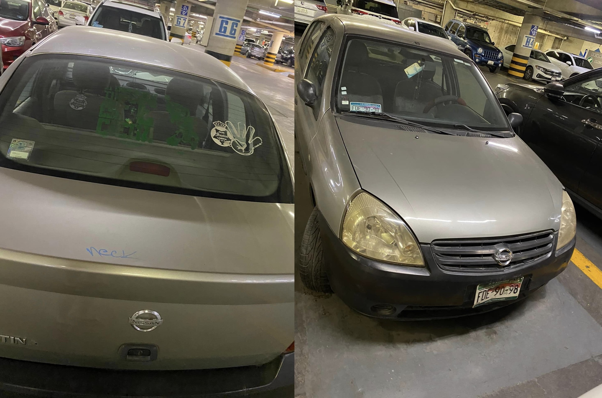 Automóvil abandonado en centro comercial de Torreón desde el 2010 se vuelve viral en redes . Noticias en tiempo real