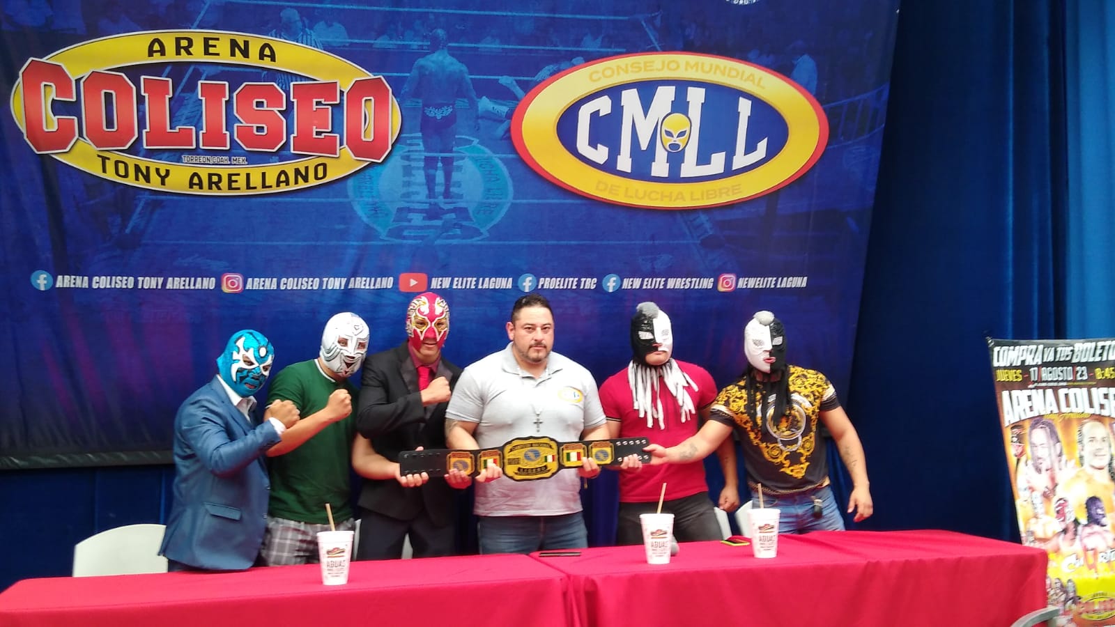 Arena Tony Arellano firma alianza con el Consejo Mundial de Lucha Libre. Noticias en tiempo real