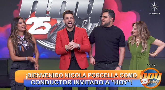 Nicola Porcella arrasa las tendencias tras aparecer como conductor en el programa Hoy. Noticias en tiempo real