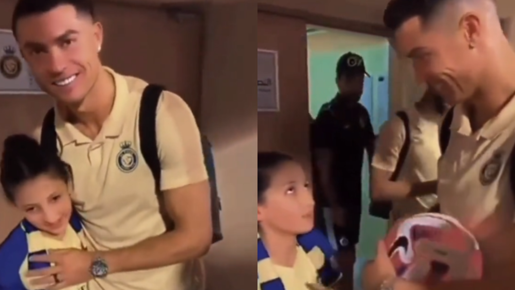 Cristiano Ronaldo vive emotivo momento junto a una niña invidente: \'te amo, aunque no te pueda ver\'. Noticias en tiempo real