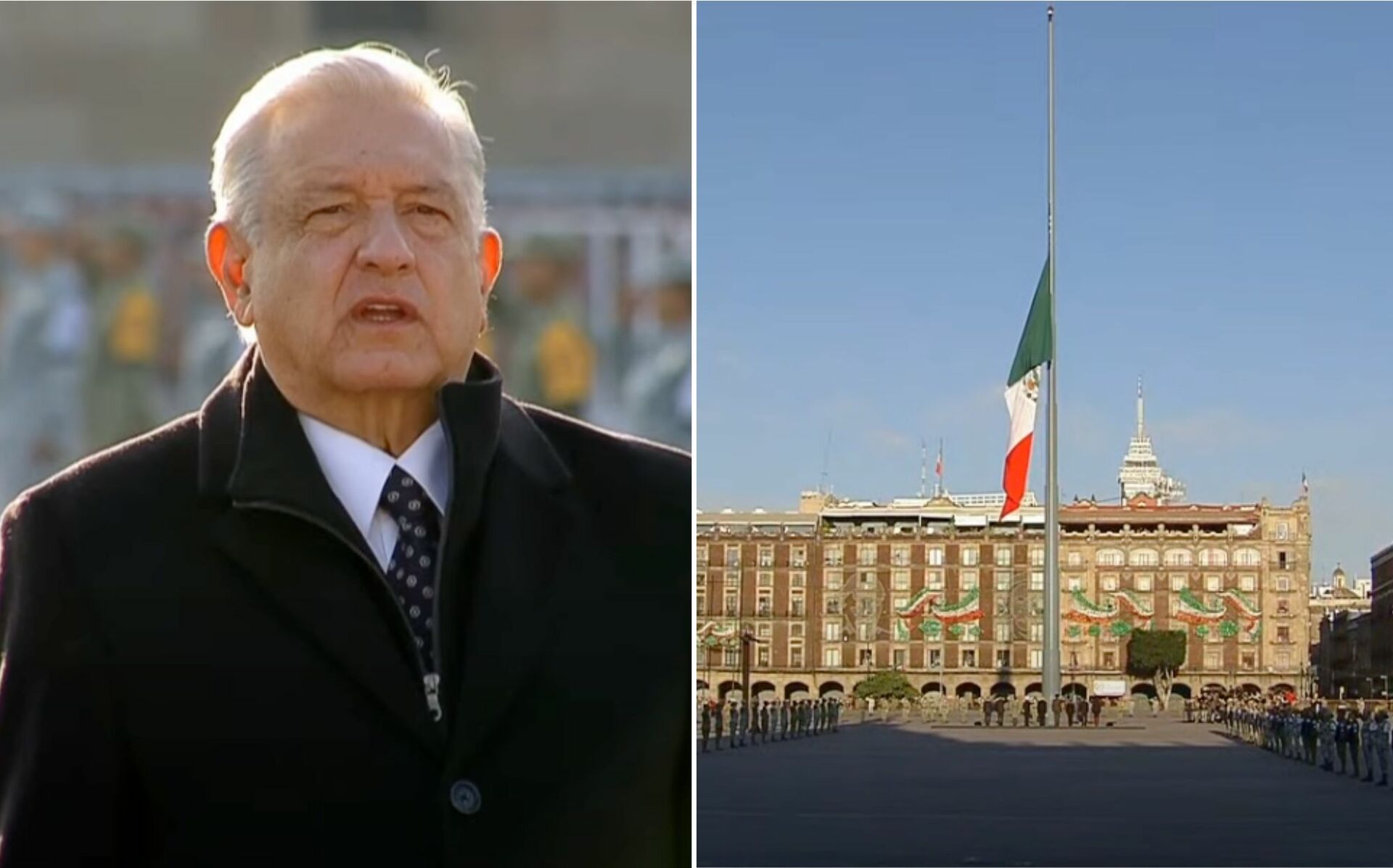 Con bandera a media asta, honran a las víctimas de los sismos de 1985 y 2017 en México. Noticias en tiempo real