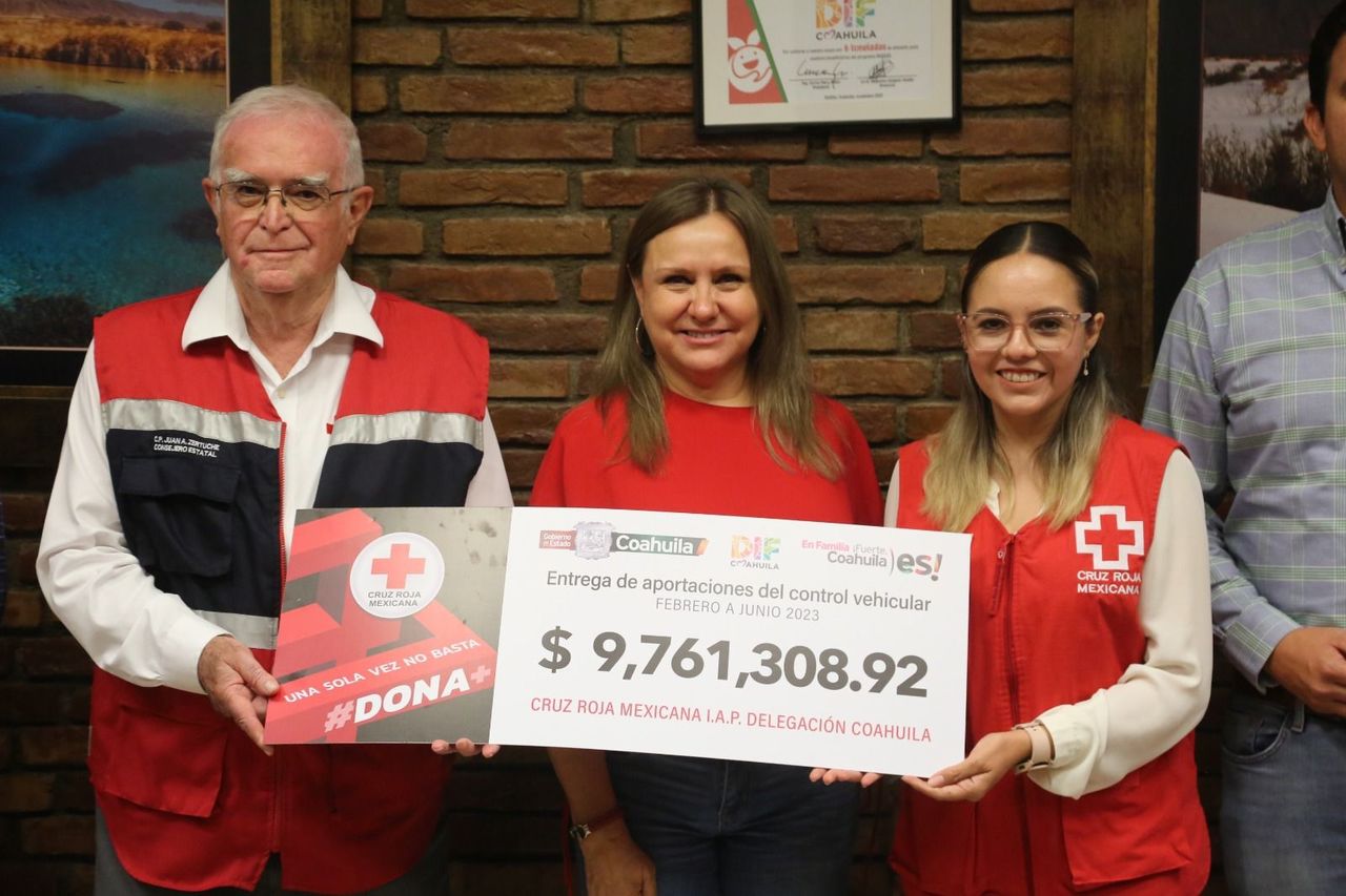Entrega Marcela Gorgón más de 9 mdp a Cruz Roja. Noticias en tiempo real