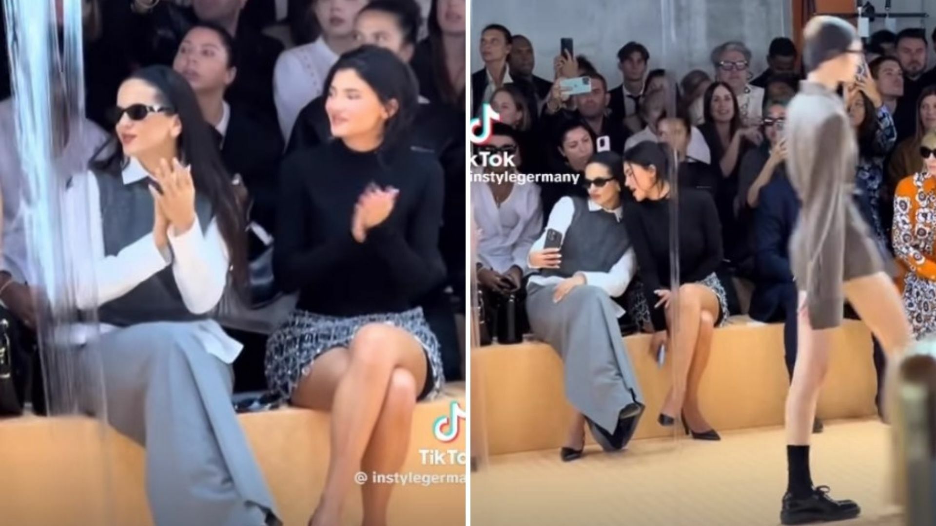 Rosalía y Kylie Jenner acuden juntas al desfile de Prada en la Semana de la Moda de Milán. Noticias en tiempo real