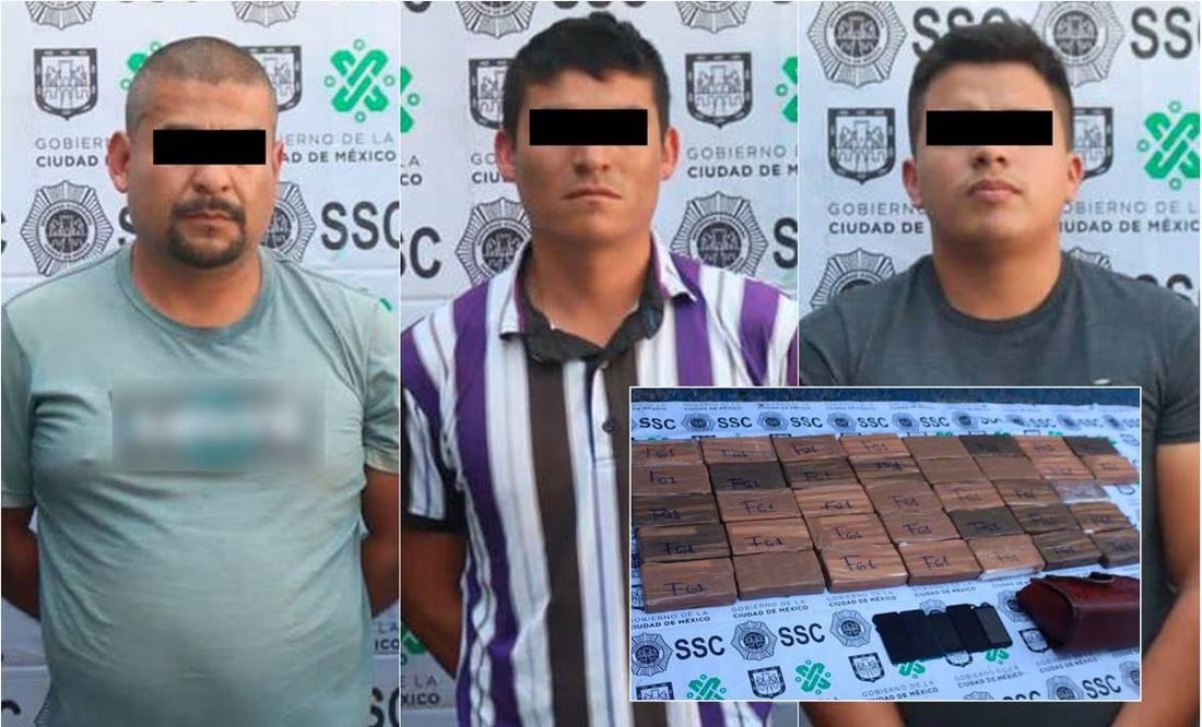 Caen 3 hombres con 37 paquetes de cocaína en la Agrícola Pantitlán. Noticias en tiempo real