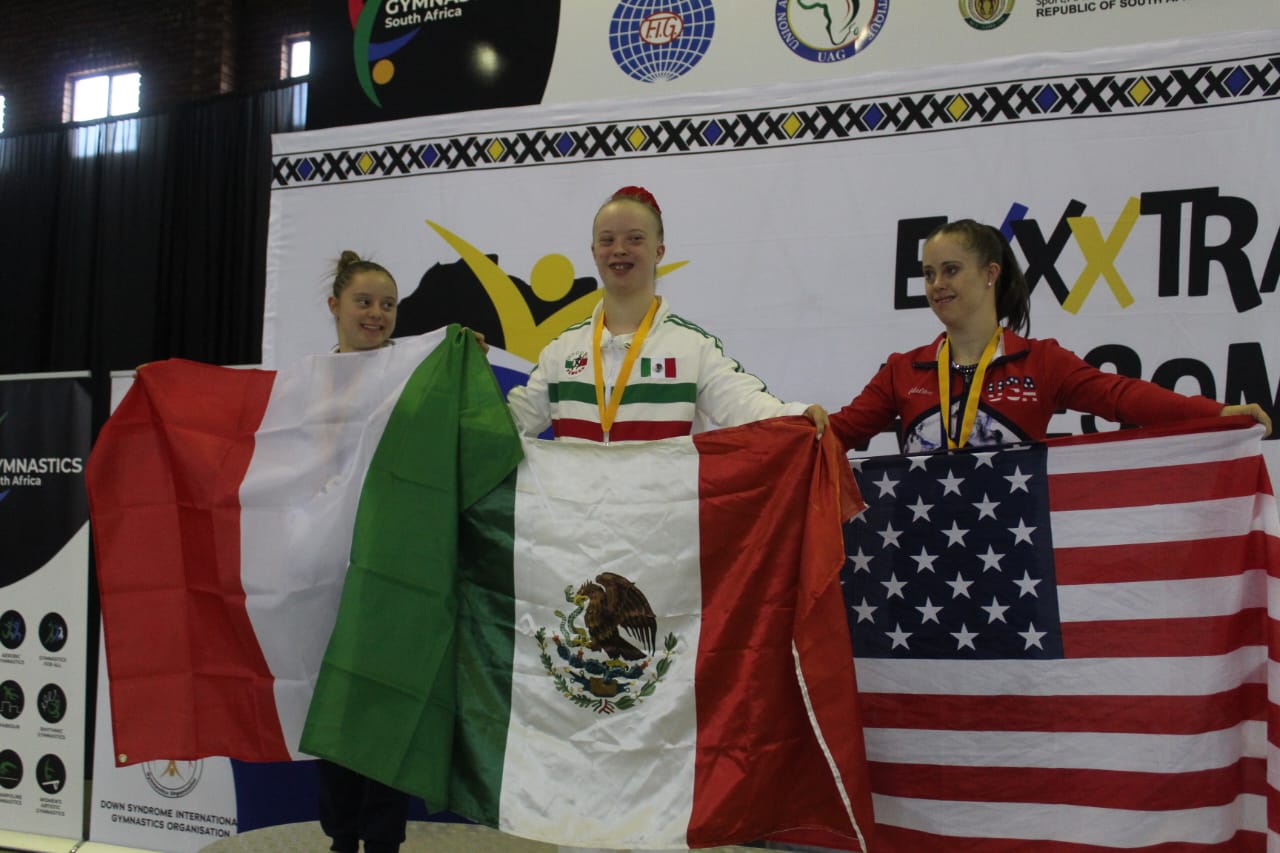 Mexicana María Bárbara Wetzel se trae 5 medallas del Mundial de Gimnasia de Síndrome de Down. Noticias en tiempo real