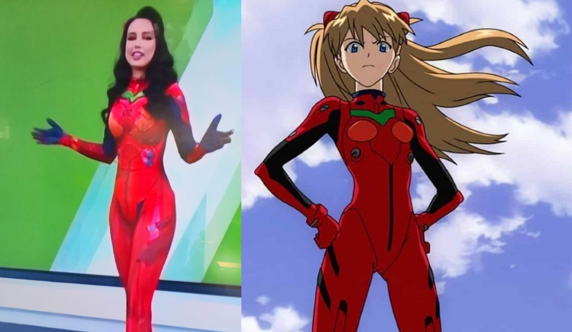 Presentadora de TV Azteca sorprende con cosplay de Asuka de Evangelion . Noticias en tiempo real