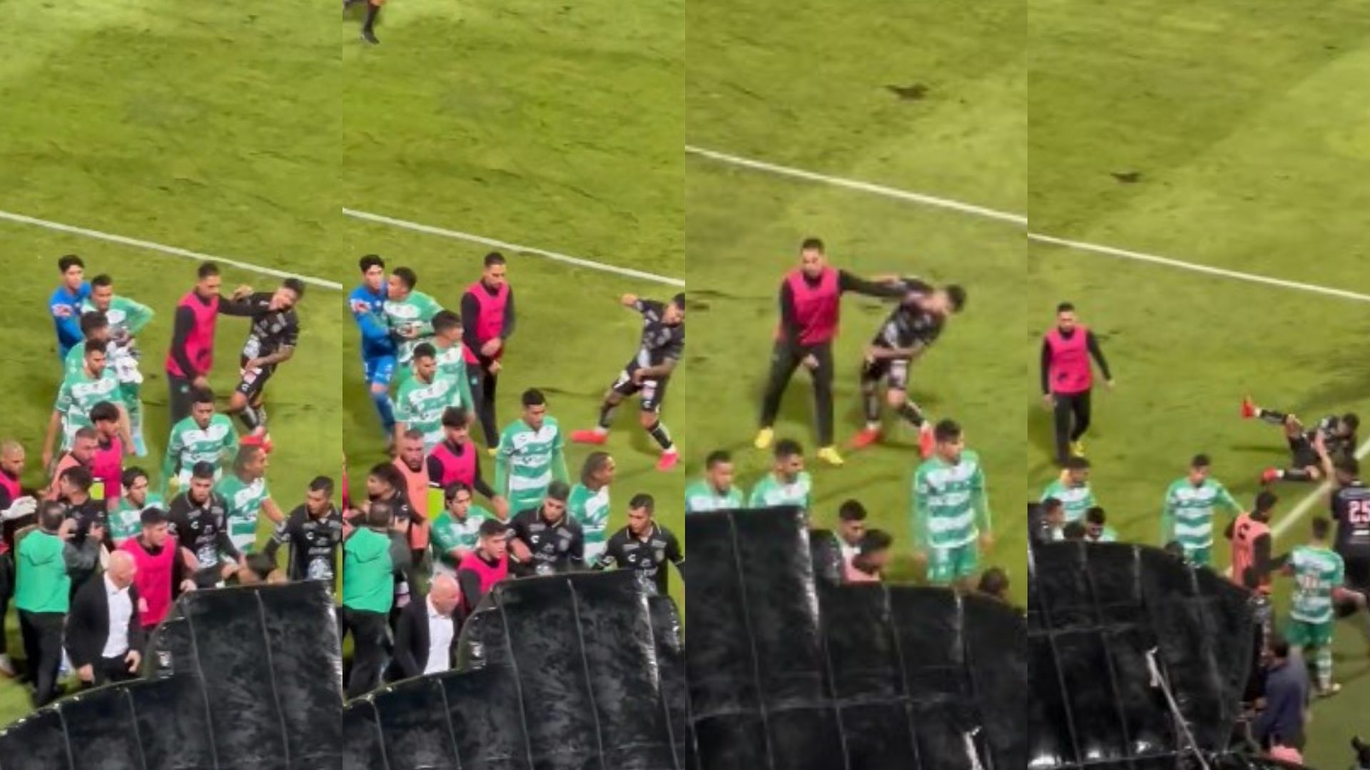 VIDEO: Bronca entre Santos y León deja a Javier Correa expulsado del banquillo de suplentes. Noticias en tiempo real