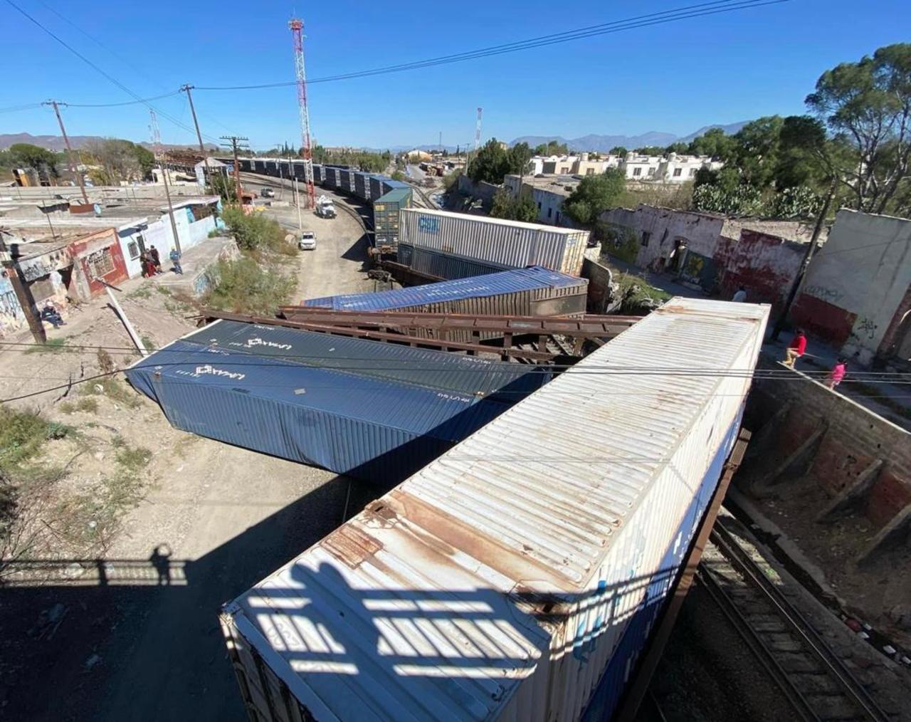 Se descarrila tren en Saltillo