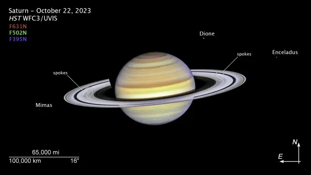 Una visión ultranítida del Hubble muestra un \'fantasmal\' y estacional fenómeno en Saturno. Noticias en tiempo real