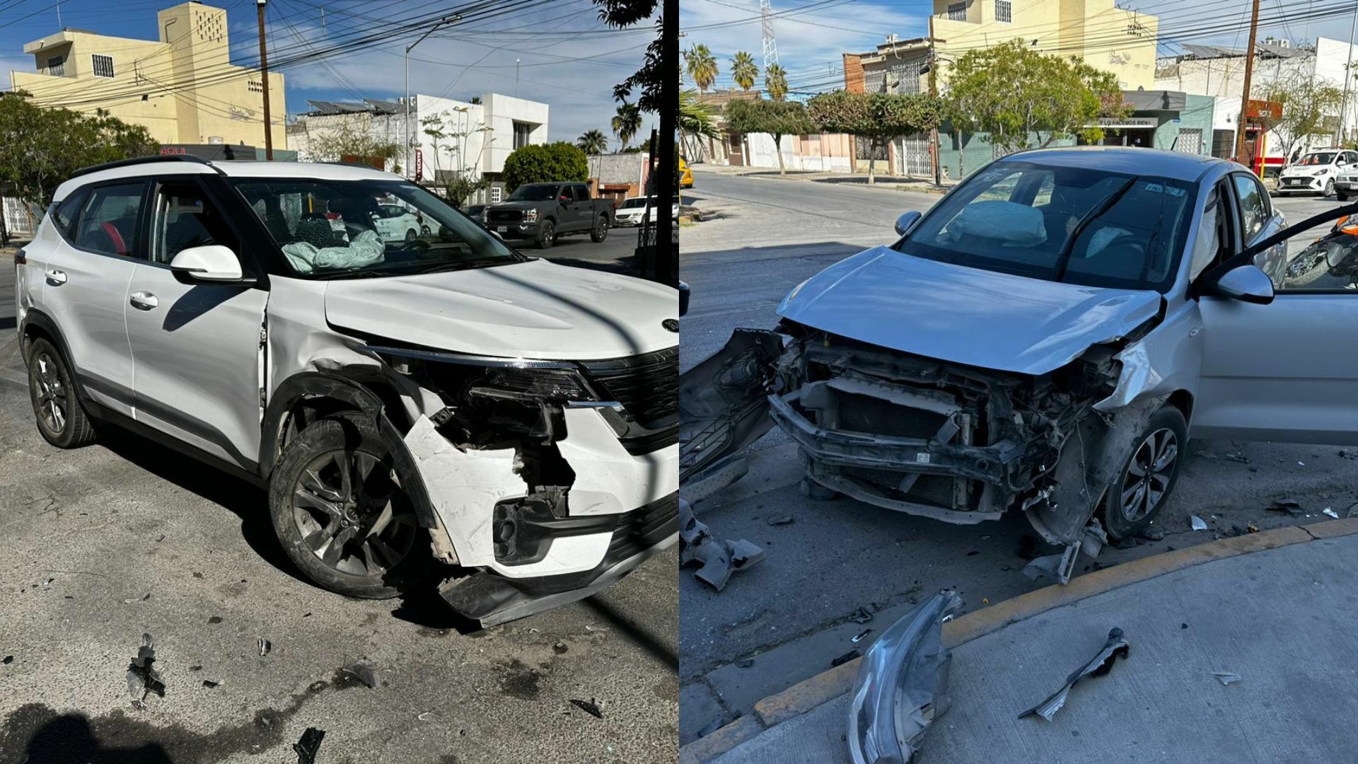 Fuerte accidente en calles del Centro de Torreón deja daños de 130 mil pesos. Noticias en tiempo real