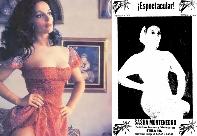 La actuación de Sasha Montenegro en Torreón y los cines donde pasaban sus películas. Noticias en tiempo real