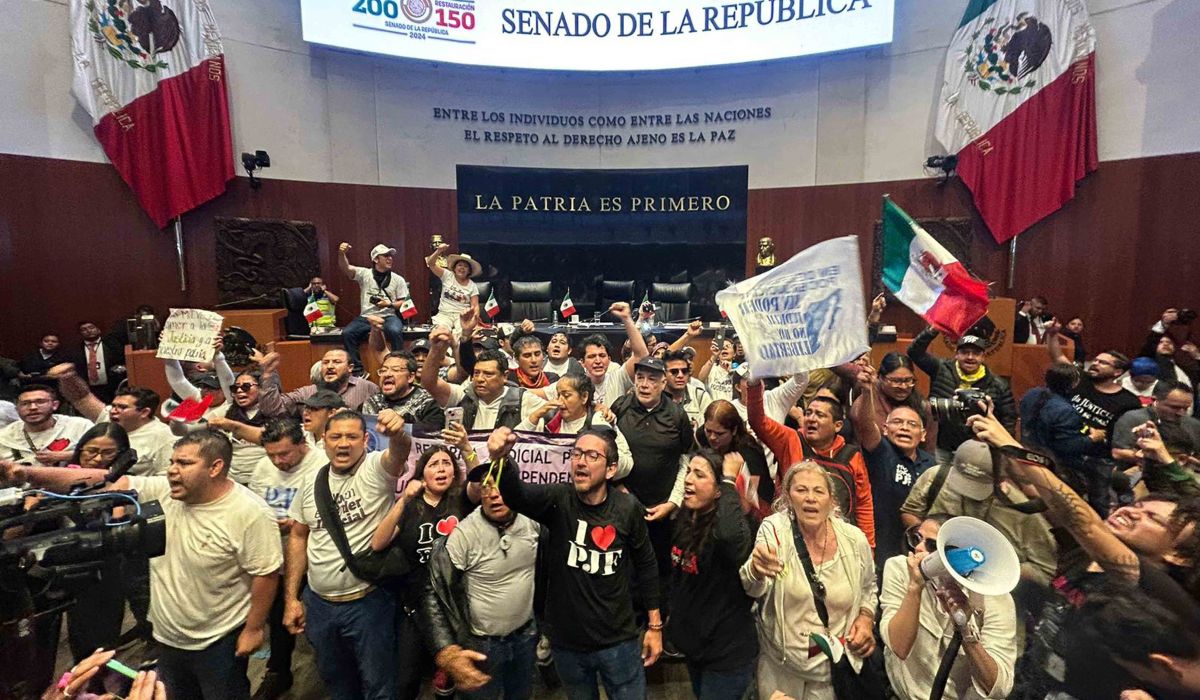Manifestantes irrumpen en el Senado mexicano para protestar contra la reforma judicial. Noticias en tiempo real