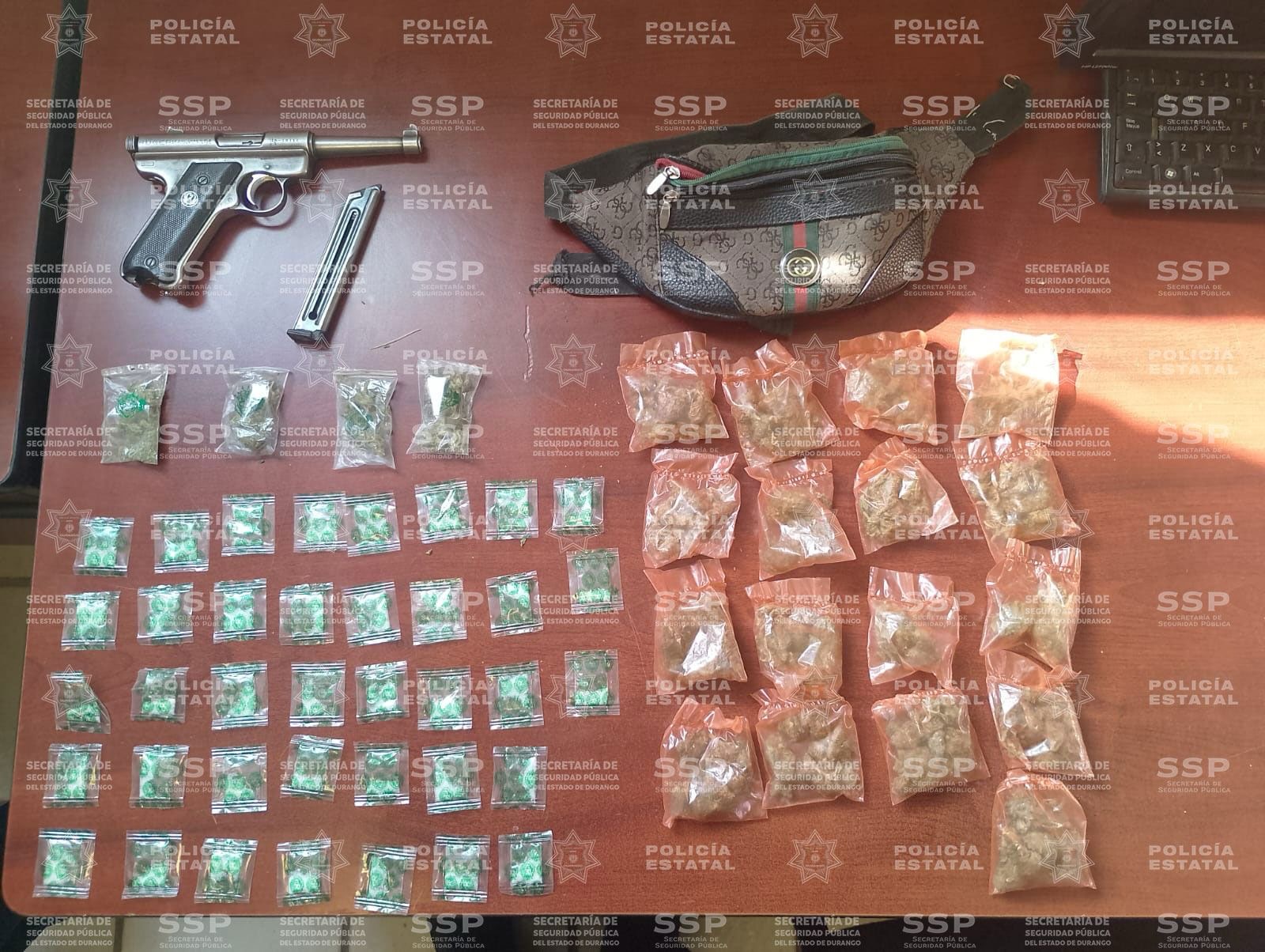 Aseguran arma de fuego y múltiples dosis de droga en Gómez Palacio . Noticias en tiempo real