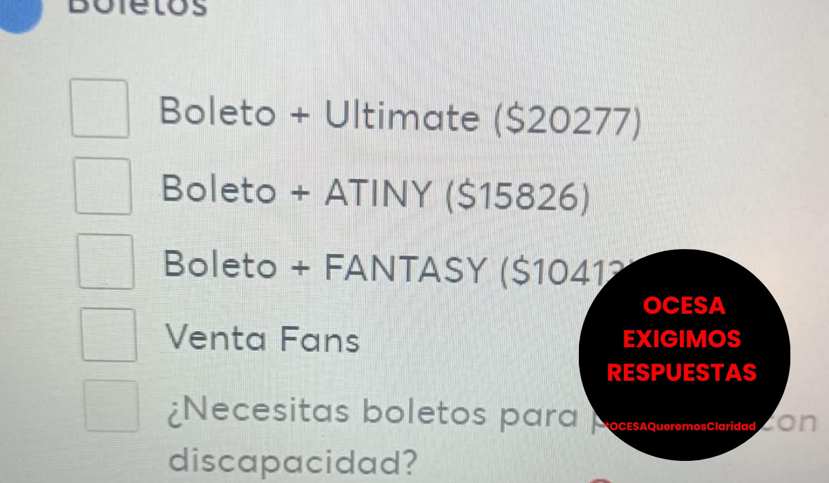 Fanáticos critican a Ocesa por incremento en precios de boletos. Noticias en tiempo real