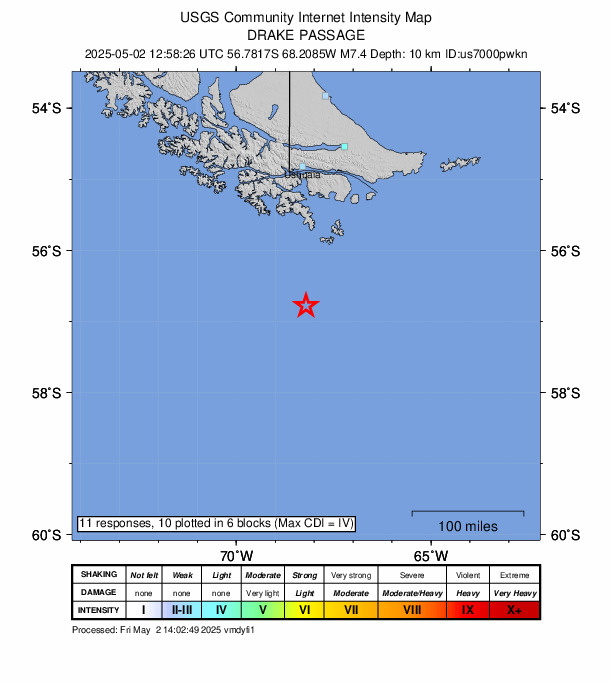 Sismo de magnitud 7.5 sacude sur de Chile, activa alerta de tsunami . Noticias en tiempo real