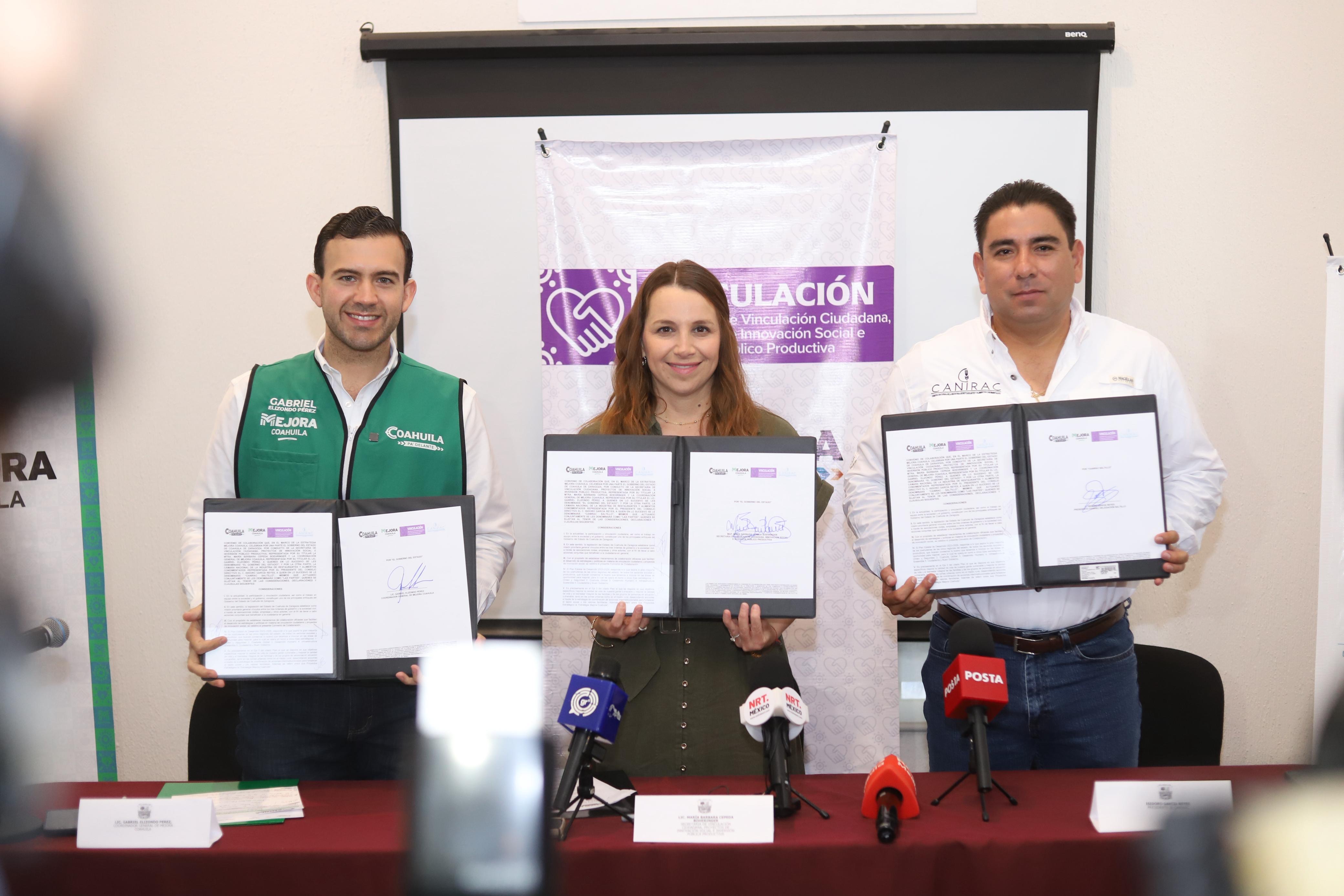 Firman convenio de colaboración Canirac y Secretaría de Vinculación Ciudadana, Proyectos de Innovación Social. Noticias en tiempo real