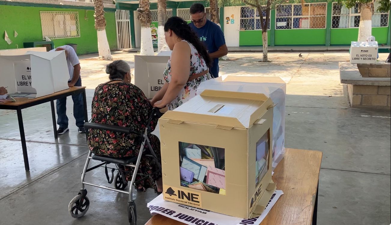 Con acordeón que le hizo su hija, doña Guadalupe pudo votar en elección judicial . Noticias en tiempo real