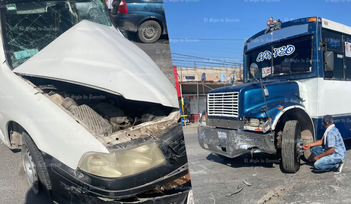 Autobús impacta vehículo frente a la colonia Abraham Rosales de Gómez Palacio . Noticias en tiempo real