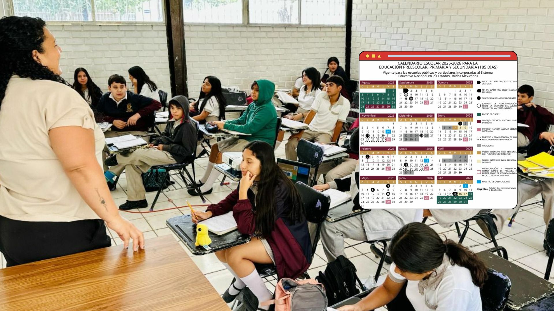 SEP publica el calendario escolar 2025-2026. Noticias en tiempo real