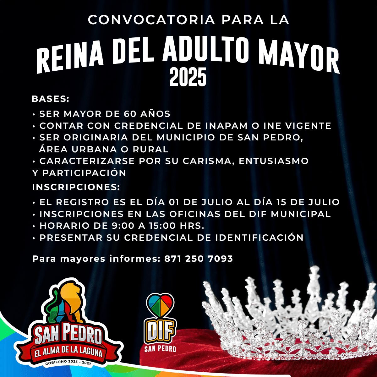 Llaman a participar en elección de la reina de los adultos mayores en San Pedro. Noticias en tiempo real