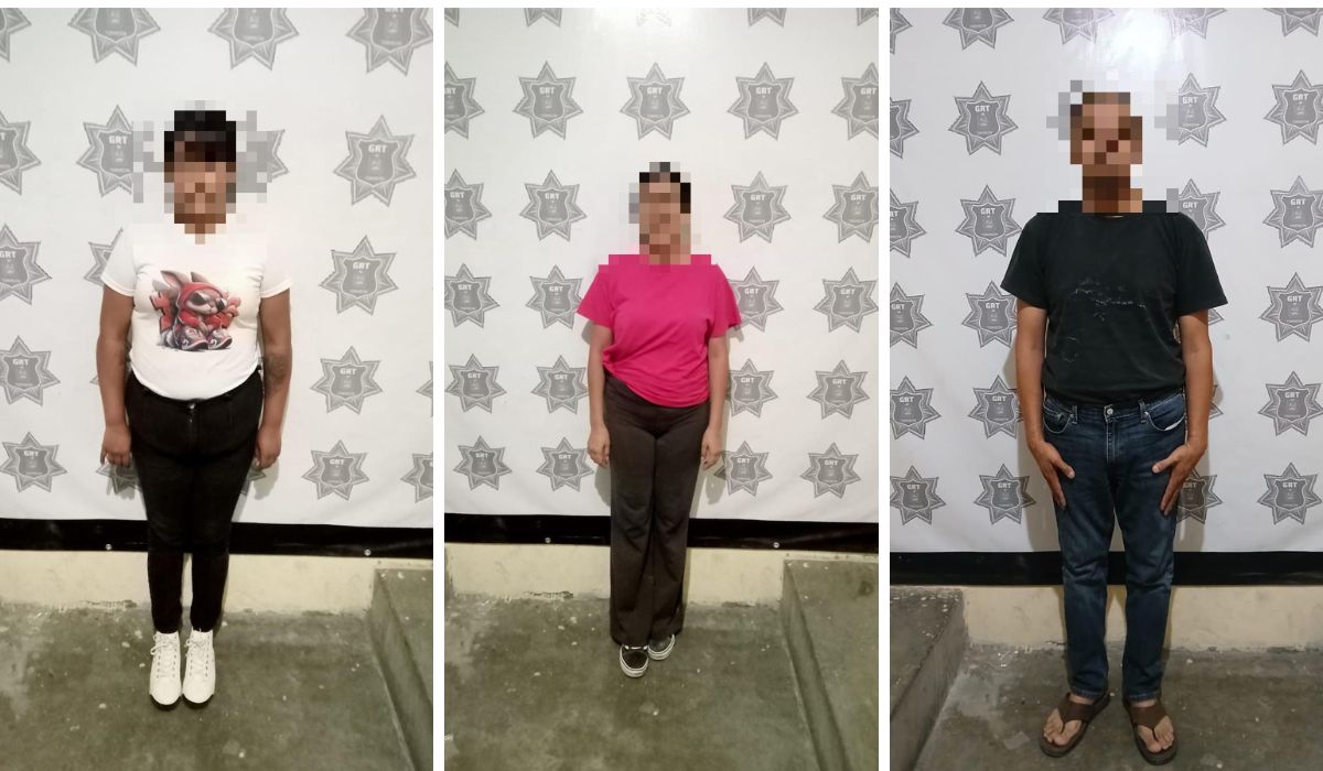 Tres mujeres y un hombre fueron asegurado señalados por el delito de amenazas . Noticias en tiempo real