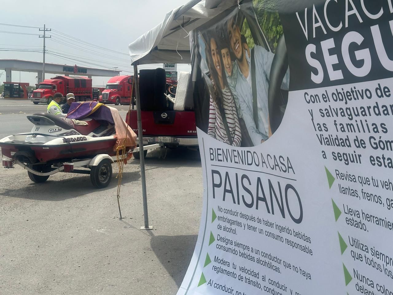 Instala Ayuntamiento de Gómez Palacio Módulo Paisano para brindar atención a turistas. Noticias en tiempo real