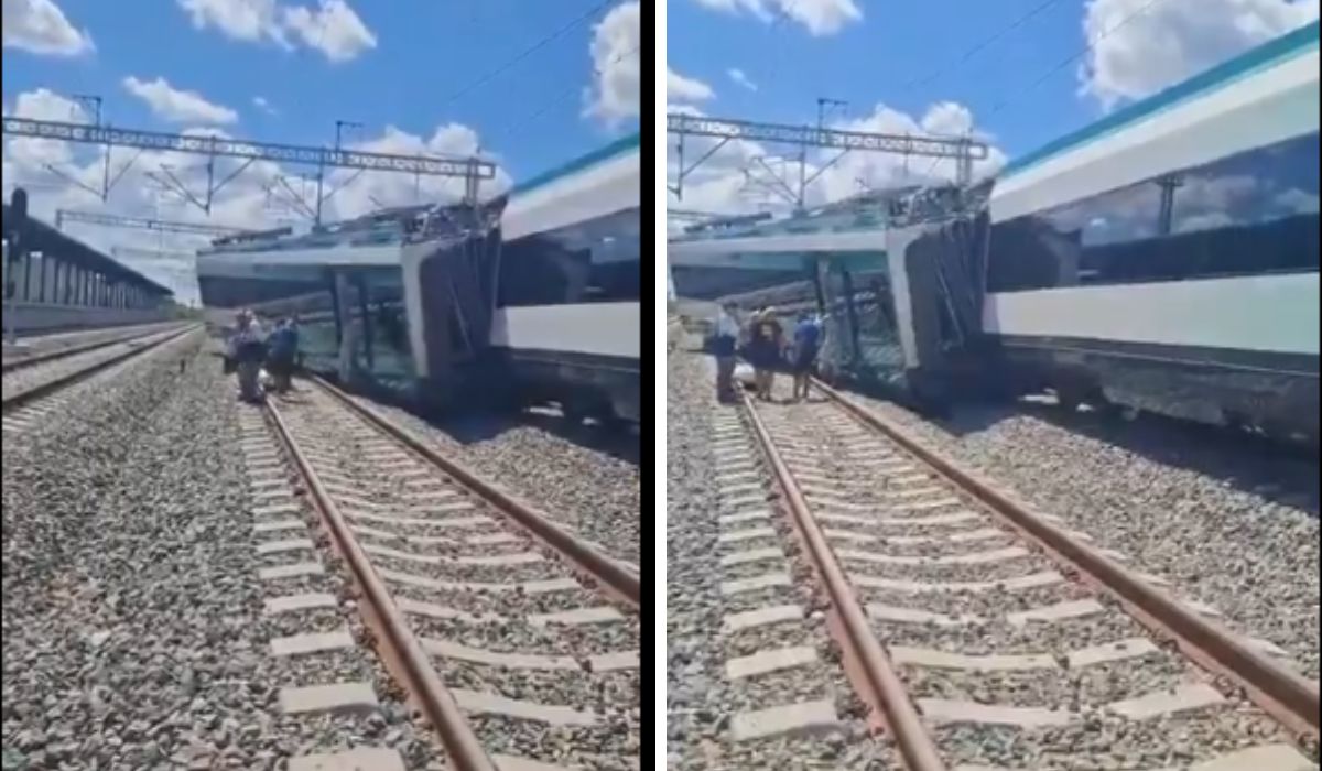 Se descarrila el Tren Maya en la estación Izamal, Yucatán. Noticias en tiempo real